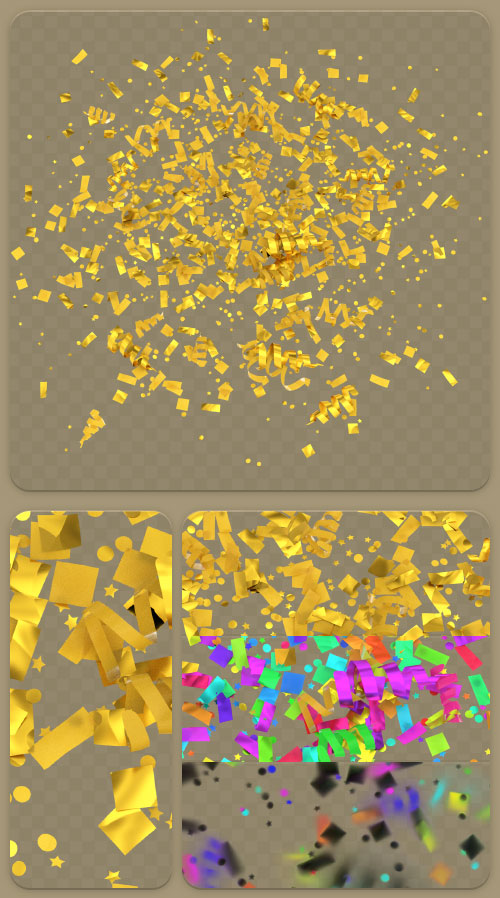 Metal and Paper Confetti Gently