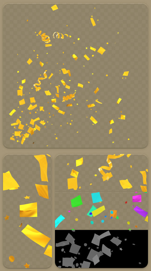 Metal and Paper Confetti Explosion