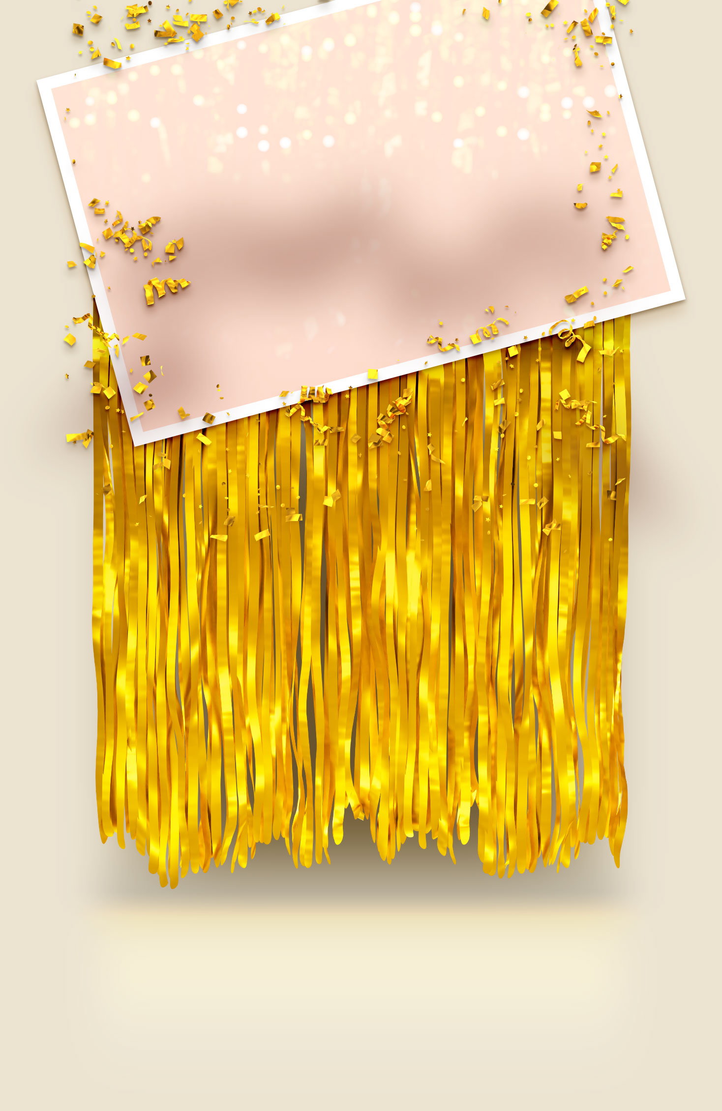 Gold Foils Confetti with paper card