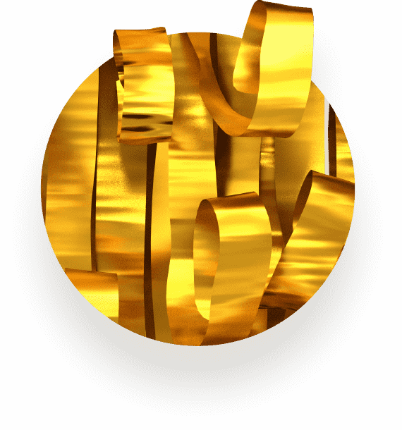 Gold and Color 3D Confetti Backgrounds